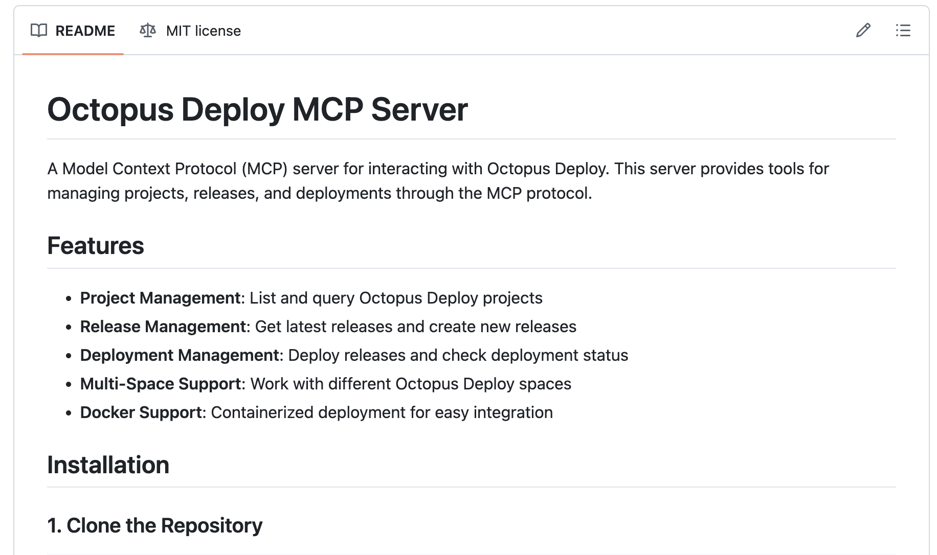 Octopus Deploy MCP Server screenshot 2